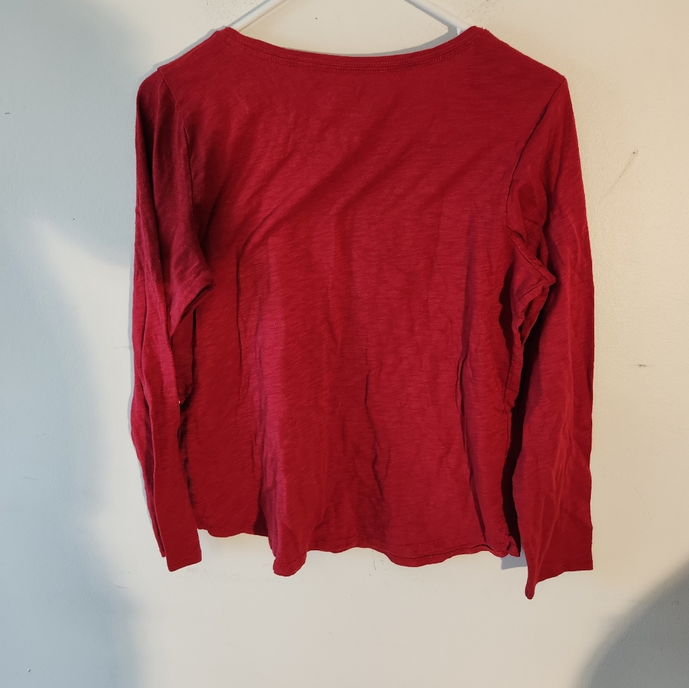 Sonoma The Everyday red womens long sleeve tee size Large - Picture 3 of 3